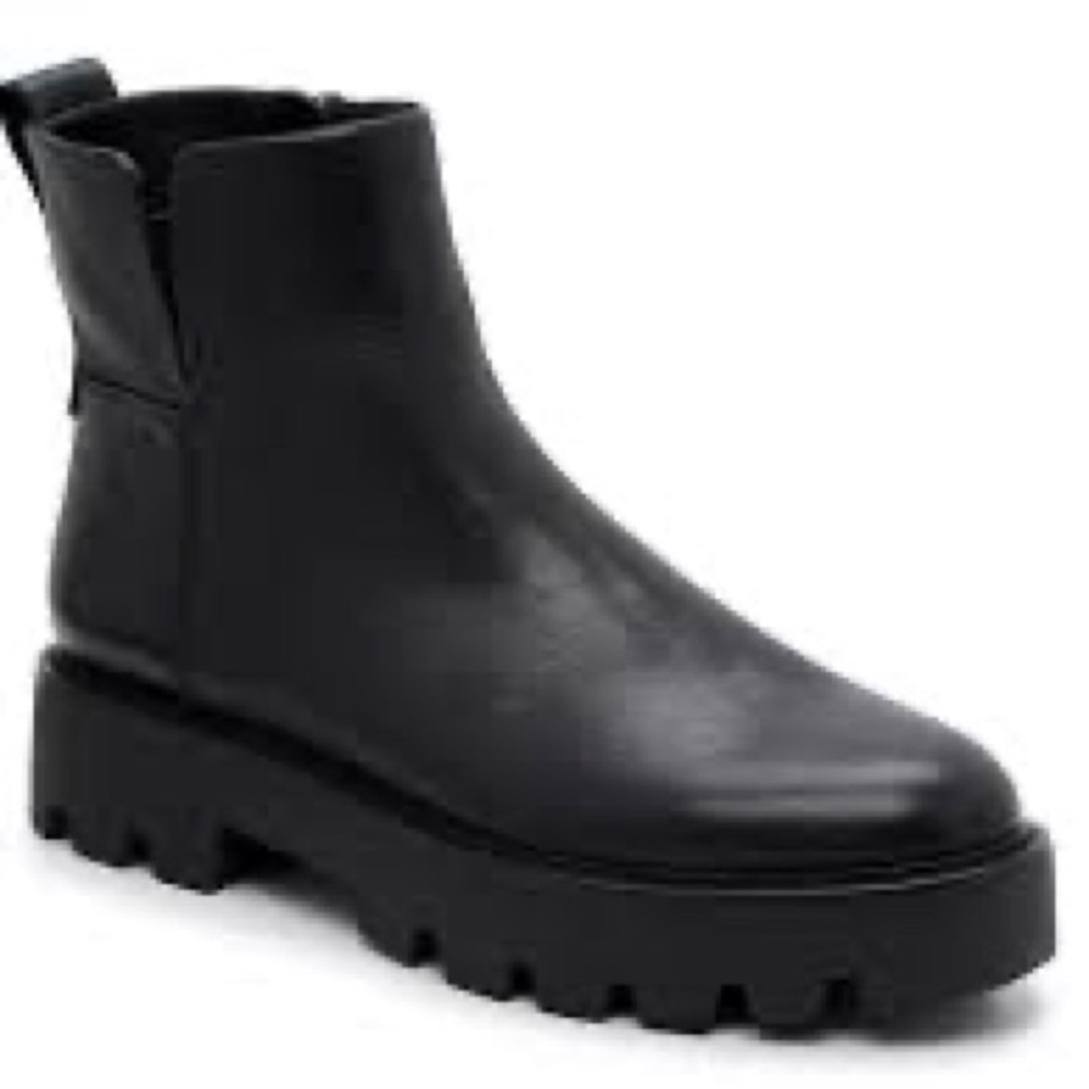 Black Leather Ankle Boots